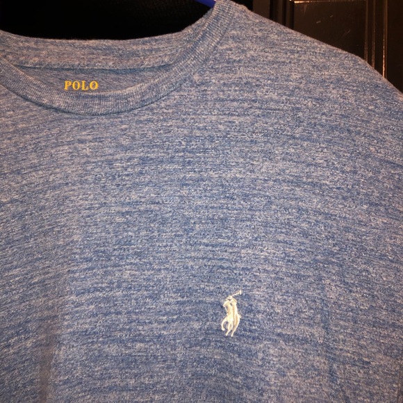 Soft blue mens short sleeve Polo - Picture 3 of 4